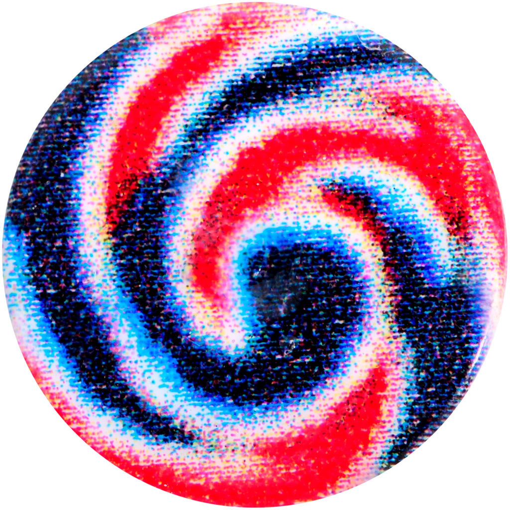 16G 1/4 Red Blue Candy Swirl Cartilage Tragus Earring