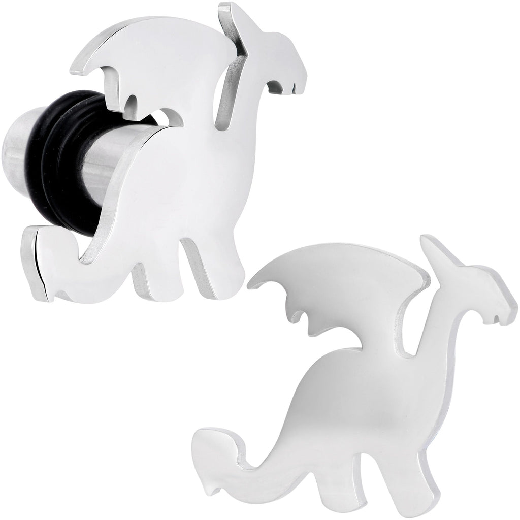 Steel Fantasy Dragon Single Flare Plug Set 14G to 2G