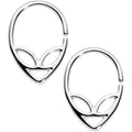14G 9/16  UFO Alien Nipple Ring Set