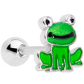 16G 1/4 Green Green Frog Cartilage Tragus Earring