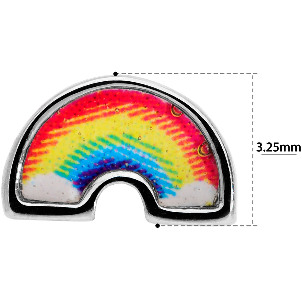 20G 5/16 Red Yellow Blue Pride Rainbow Nose Bone