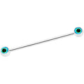 14G Haunting Human Eyeball Halloween Industrial Barbell 38mm