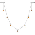 14G 5/8 Orange Pumpkin Patch Halloween Dangle Nipple Chain
