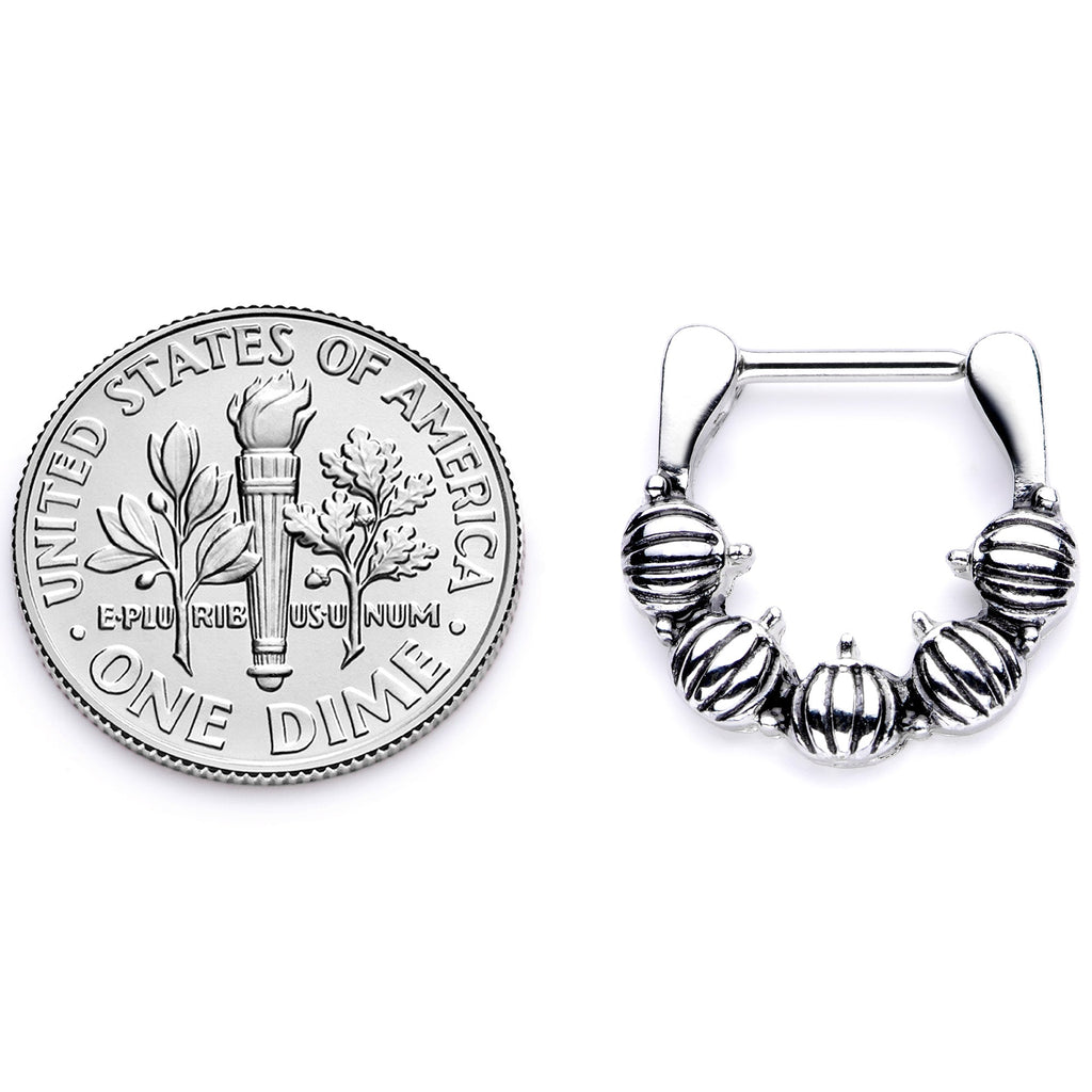 16G 5/16 Pumpkin Patch Halloween Septum Clicker