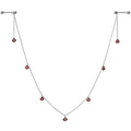 14G 5/8 Red Monster Fang Halloween Dangle Nipple Chain