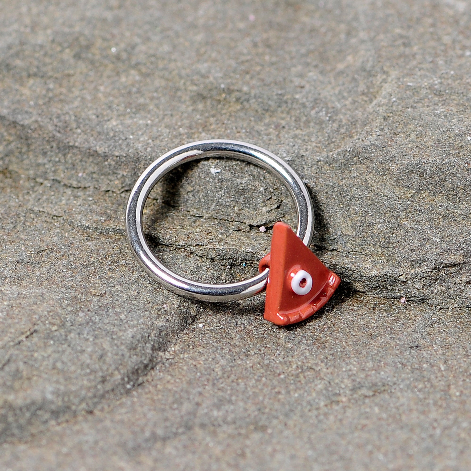 16G 3/8 Brown Pumpkin Pie Thanksgiving Holiday BCR Captive Ring