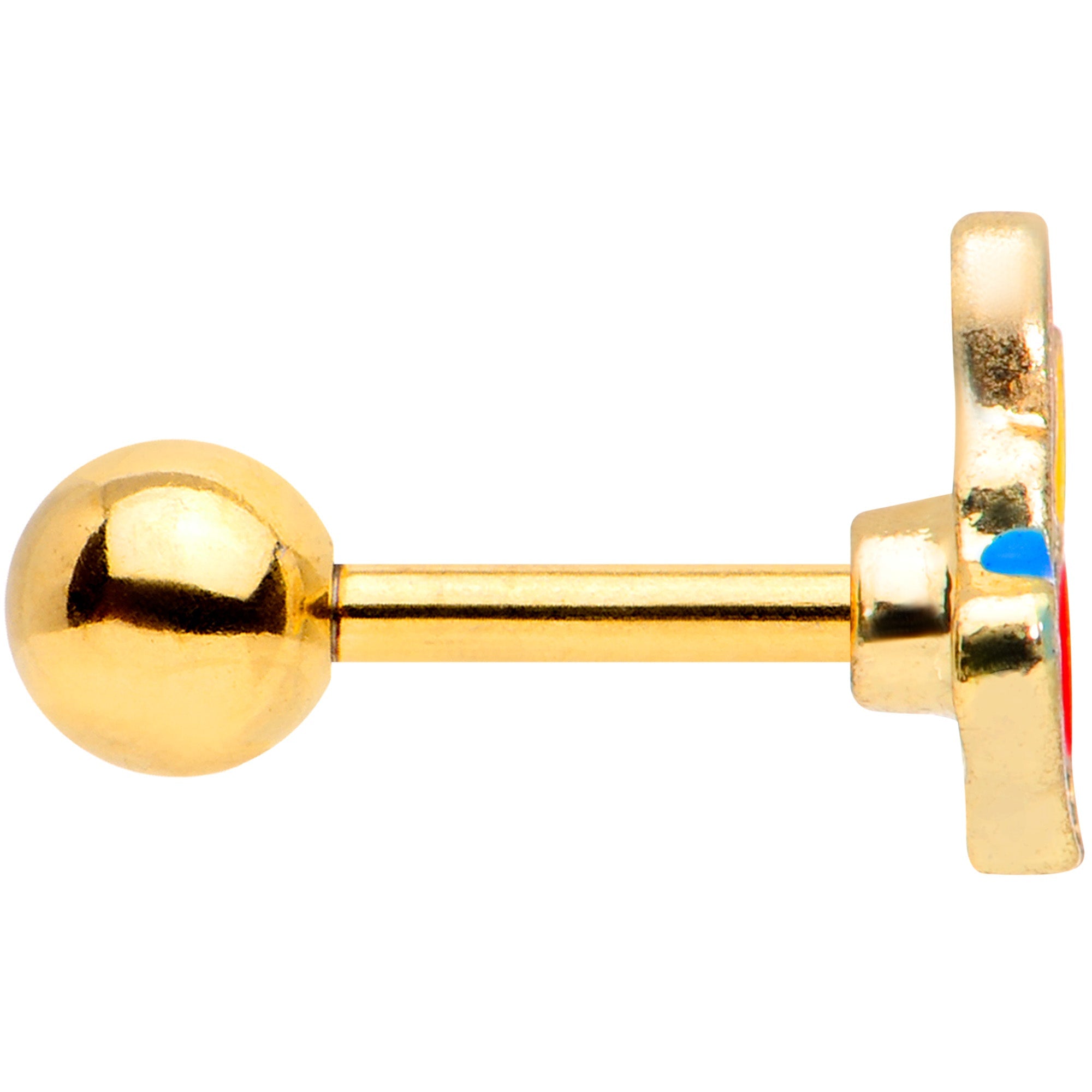 16G 1/4 Gold Tone Christmas Lights Holiday Cartilage Tragus