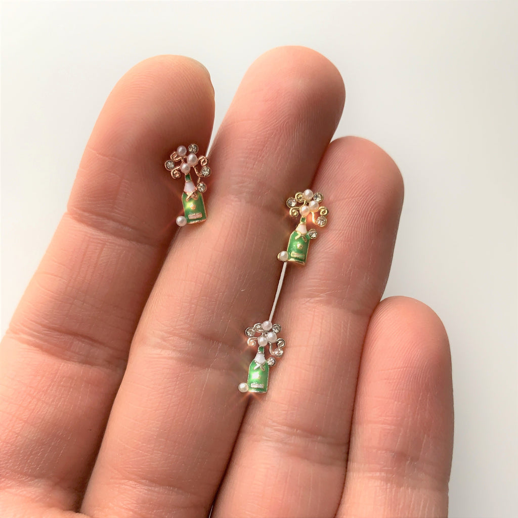 16G 1/4 Clear Gem Champagne Cartilage Tragus