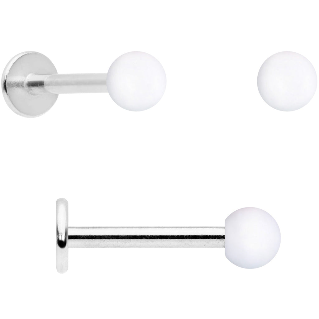 16G 5/16 Pink Peach Matte Labret Monroe Tragus Set of 4