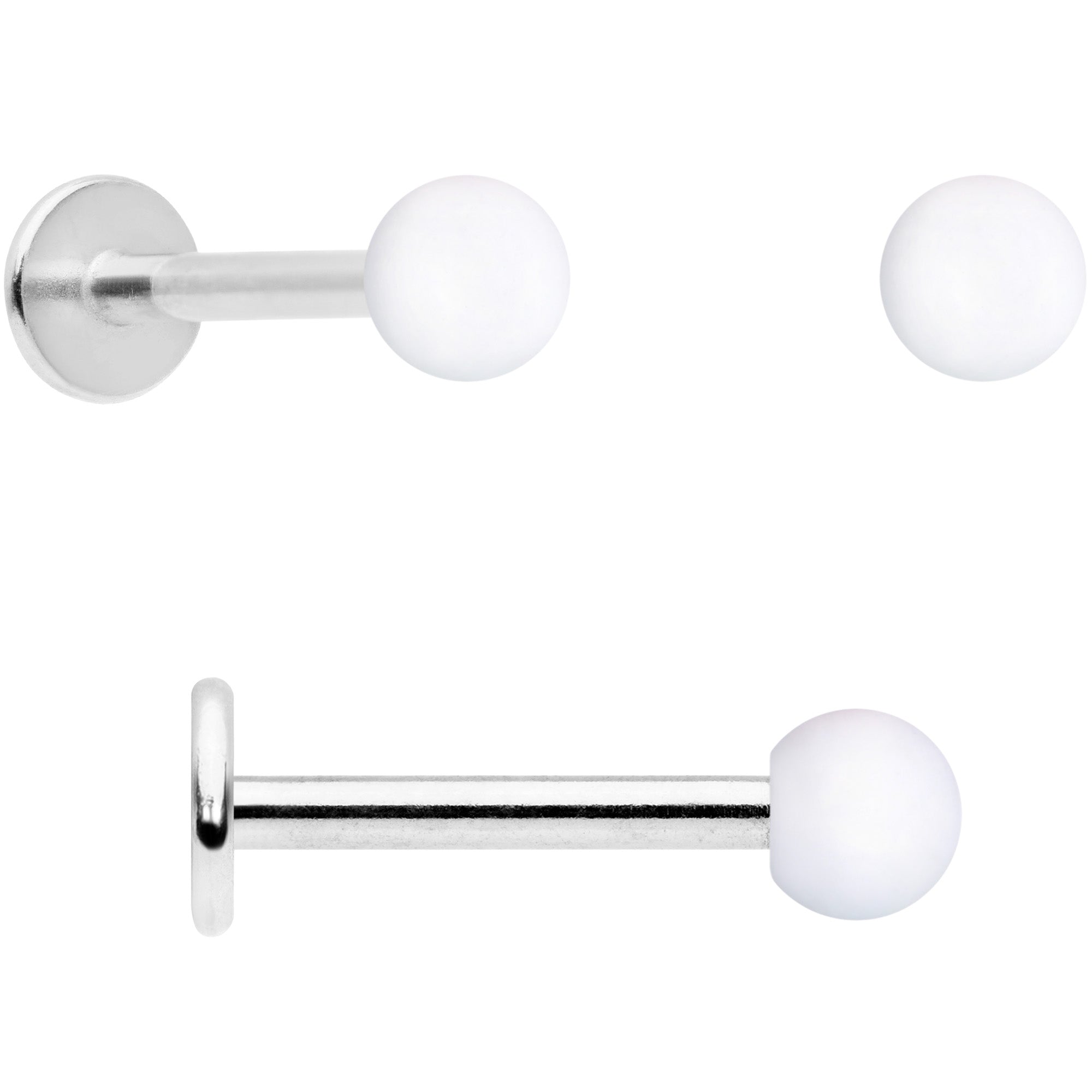 16G 5/16 Pink Peach Matte Labret Monroe Tragus Set of 4