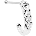 20G 3/8 Steel Chain Link Faux Hoop Nose Bone