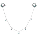 14G 9/16 Green Faux Opal Wreath Nipple Shield Dangle Nipple Chain