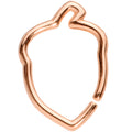 16G 3/8 Rose Gold Tone Autumn Acorn Closure Ring