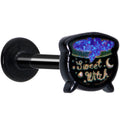 16G 5/16 Black Sweet Witch Cauldron Halloween Labret Monroe Tragus