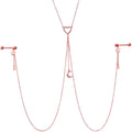 14G 5/8 Aurora Gem Rose Gold Hue Star Moon Nipple Chain Necklace