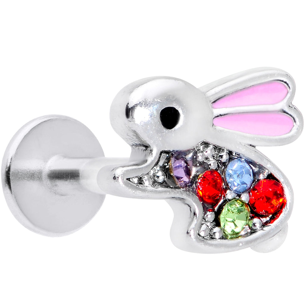 16G 5/16 Clear Red Green Gem Rabbit Labret Monroe Tragus