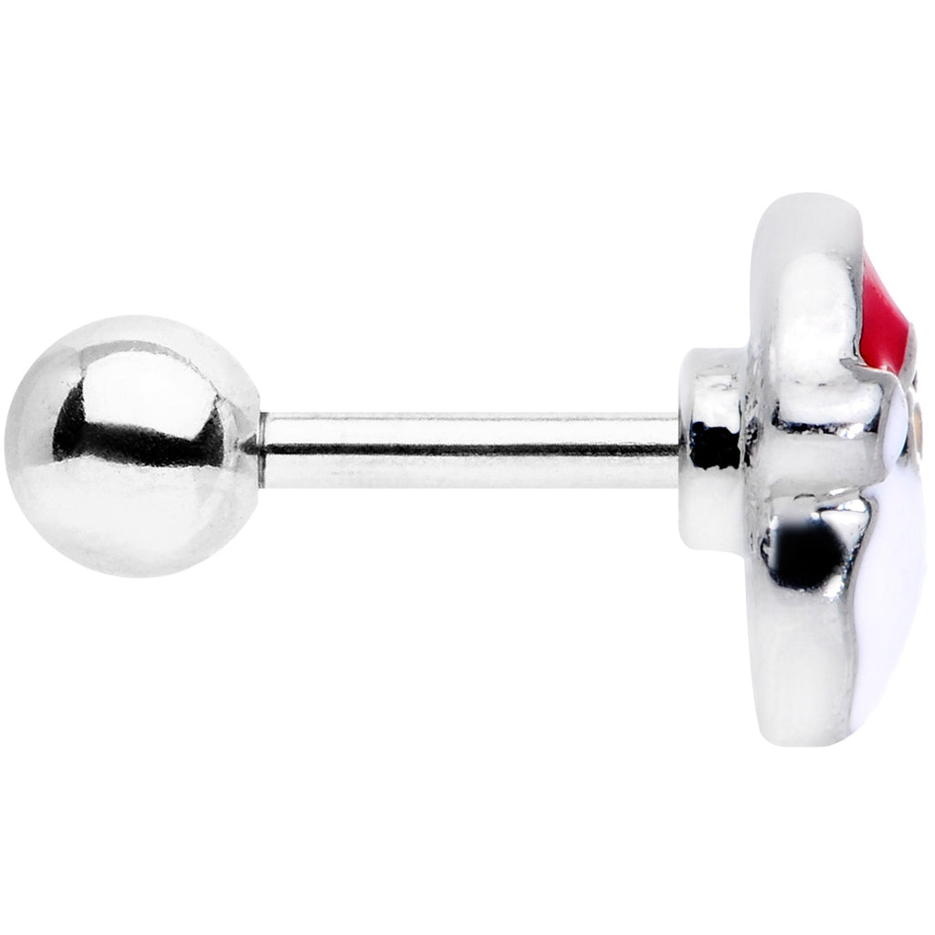 16G 1/4 Red White Santa Claus Christmas Cartilage Tragus Earring