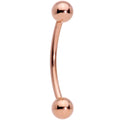 14G 5/8 Rose Gold Tone Anodized Curved Barbell