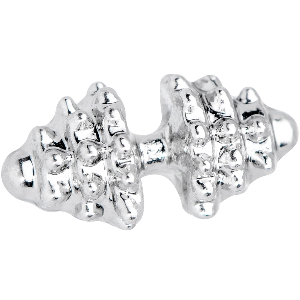 16G 1/4 Clear Gem Weightlifting Barbell Cartilage Tragus Earring