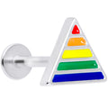16G 5/16  Rainbow Pride Triangle Labret Monroe Tragus
