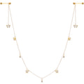 14G 9/16 Clear Gem Gold Tone Butterfly Dangle Nipple Chain