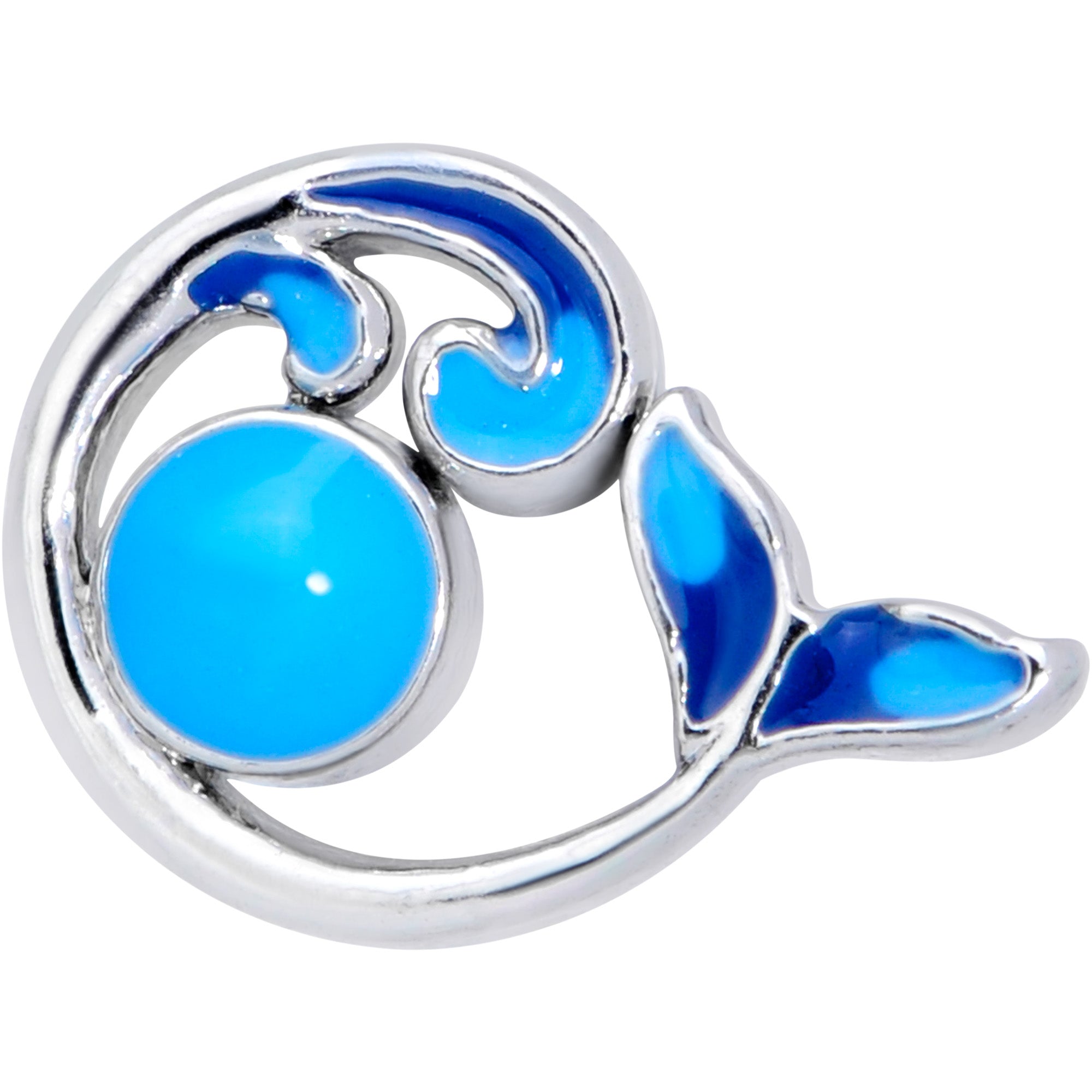 16G 5/16 Whale in the Water Nautical Labret Monroe Tragus
