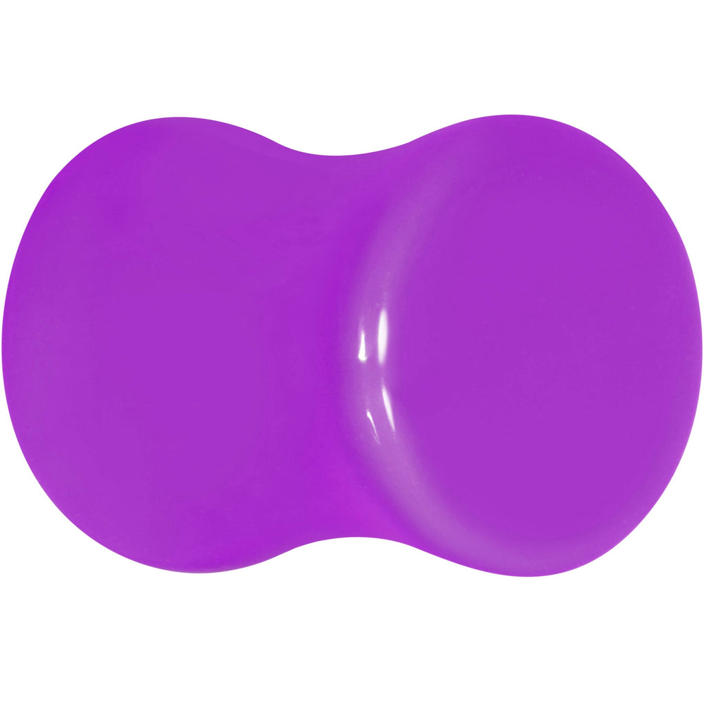 Purple Acrylic Saddle Plug Set 8G to 00G