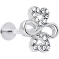 16G 5/16 Clear Gem Shamrock St Patricks Day Labret Monroe Tragus