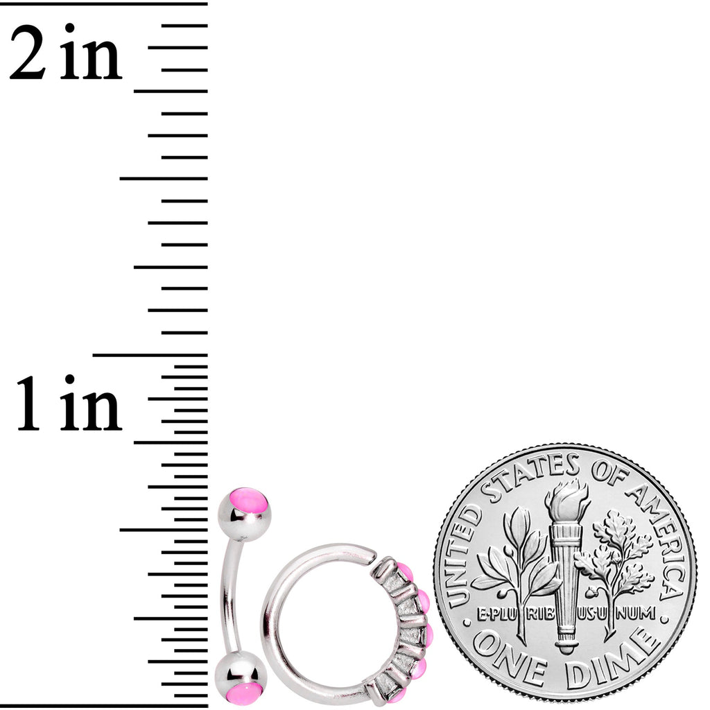 16G Pink Orb Septum Labret Cartilage Tragus Set of 4