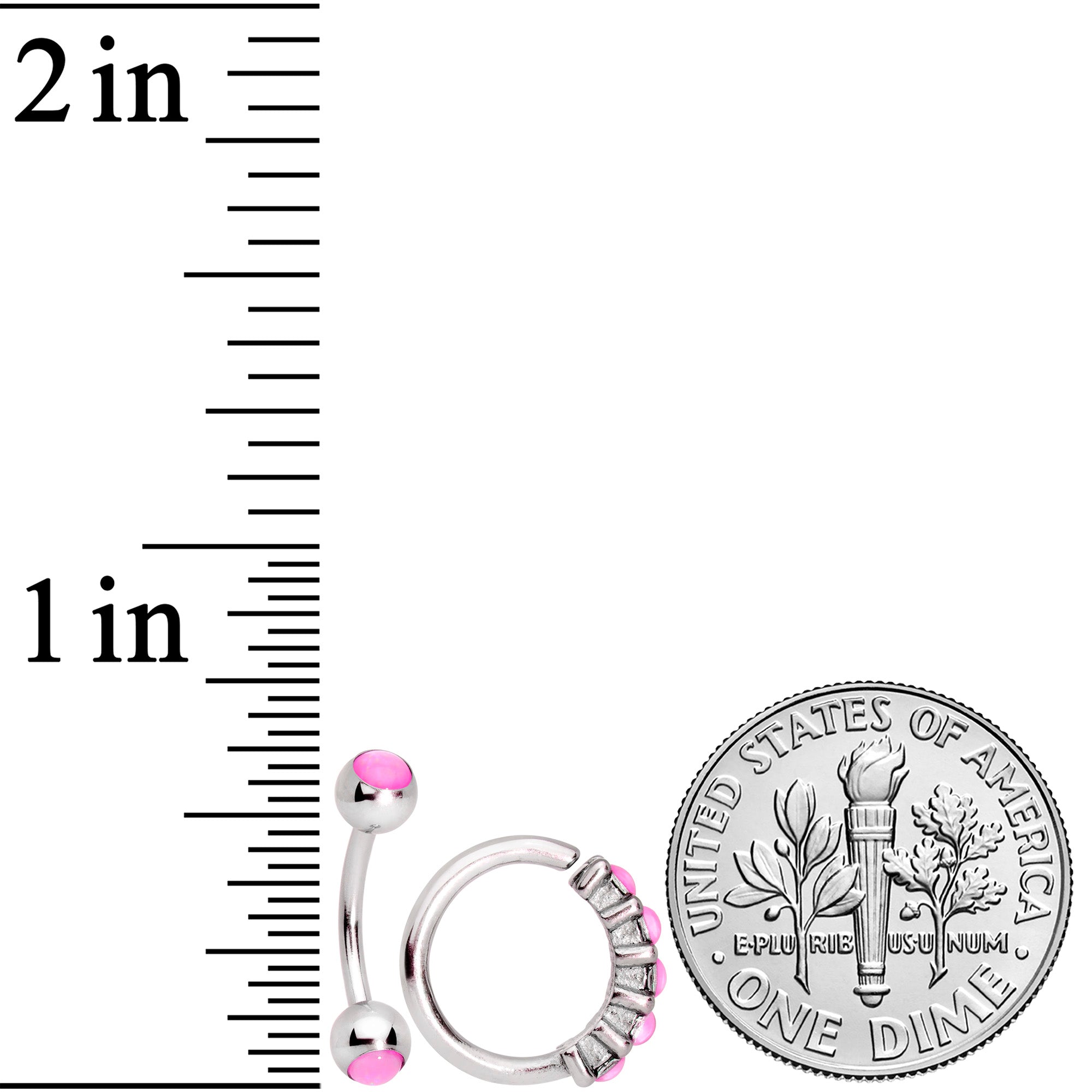 16G Pink Orb Septum Labret Cartilage Tragus Set of 4
