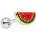 16G 1/4 Red Green Tasty Fruit Watermelon Cartilage Tragus