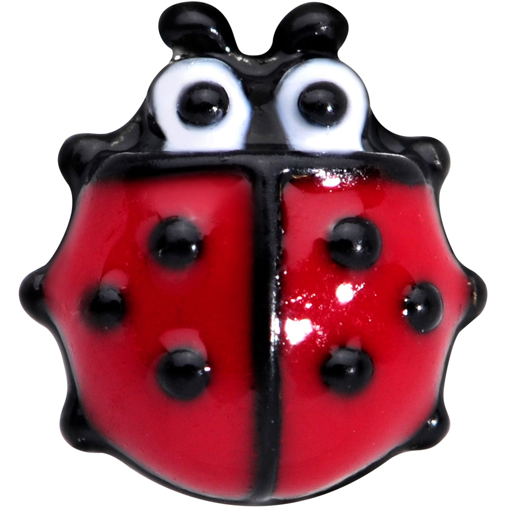20G 1/4 Red Insect Ladybug Nose Bone