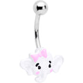 Pink Bow Cute Elephant Belly Ring