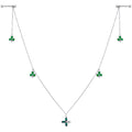 14G 9/16 Green Gem Shamrock St Patricks Day Dangle Nipple Chain