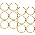 20G 5/16 Gold Tone Anodized Seamless Circular Ring Set of 12
