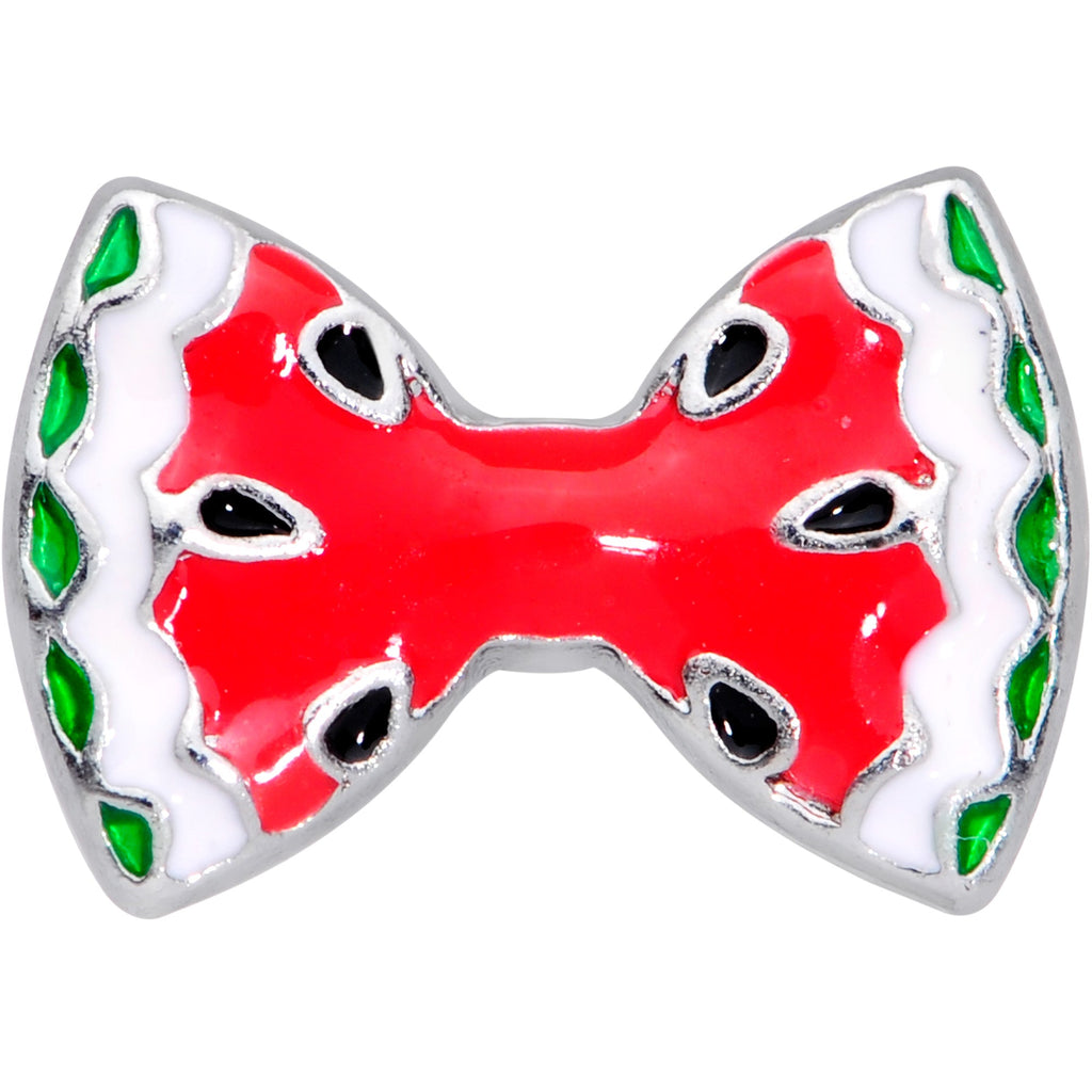 16G 1/4 Red Fruit Watermelon Bow Cartilage Tragus Earring