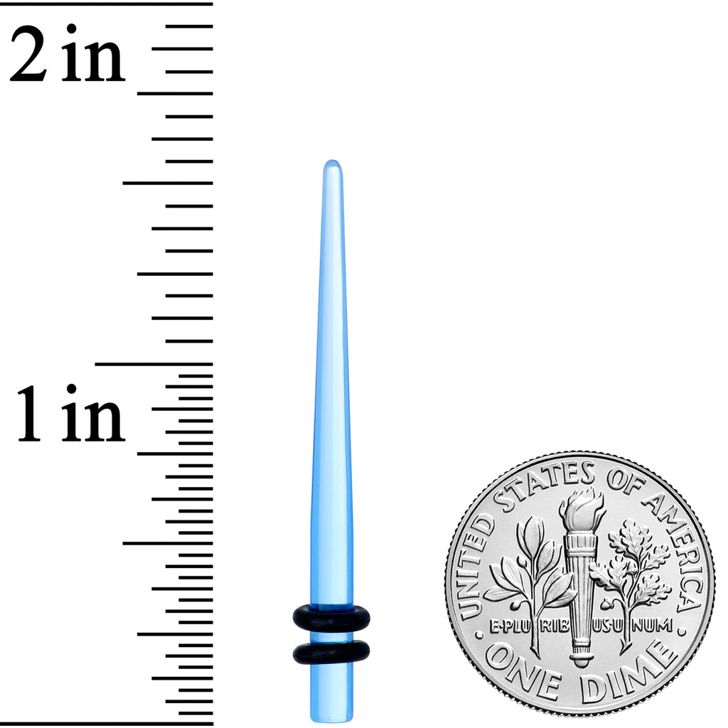 8G Blue Acrylic Straight Taper Set