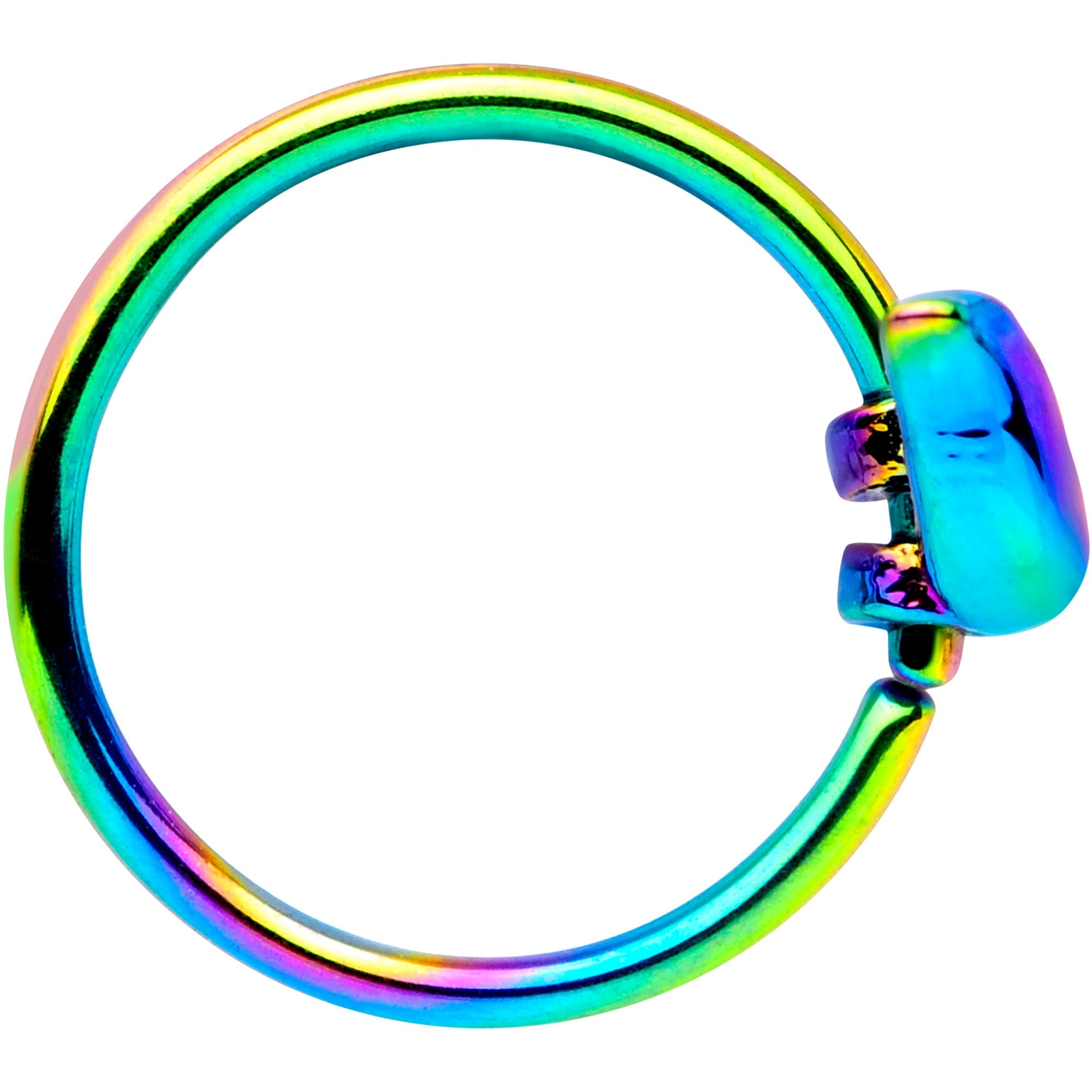 20G 5/16 Rainbow Bird Nose Hoop