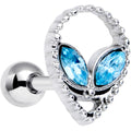 16G 1/4 Aqua Gem Alien Cartilage Tragus