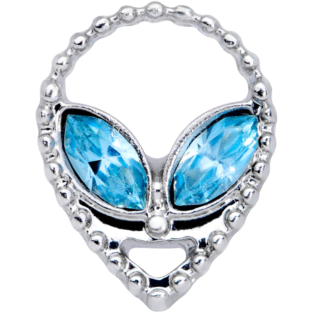 16G 1/4 Aqua Gem Alien Cartilage Tragus