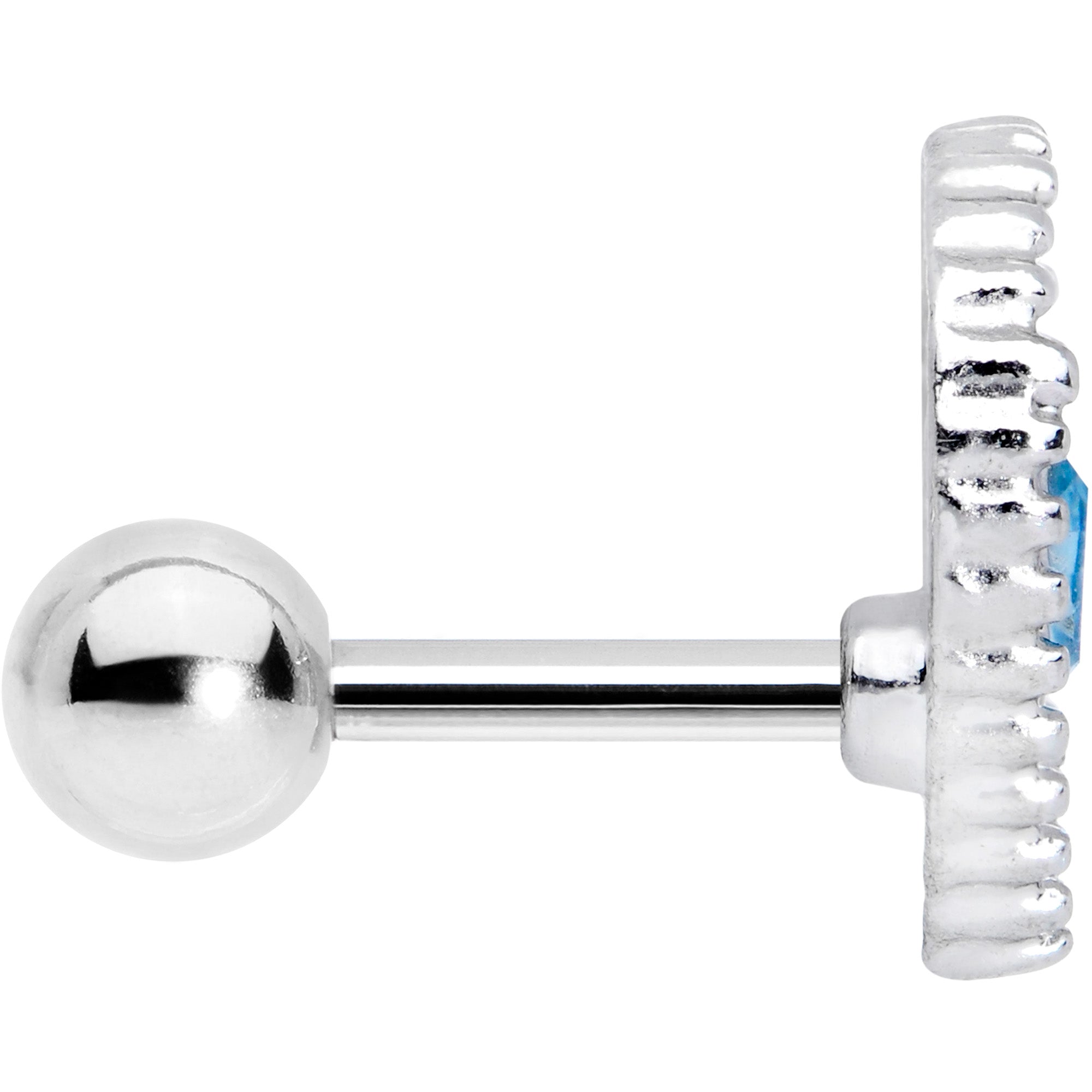 16G 1/4 Aqua Gem Alien Cartilage Tragus