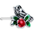 20G 1/4 Perching Bird Flower Nose Bone