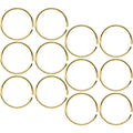 22G 5/16 Gold Tone Anodized Seamless Circular Ring Set of 12