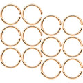 18G 5/16 Rose Gold Tone Anodized Seamless Circular Ring Set of 12