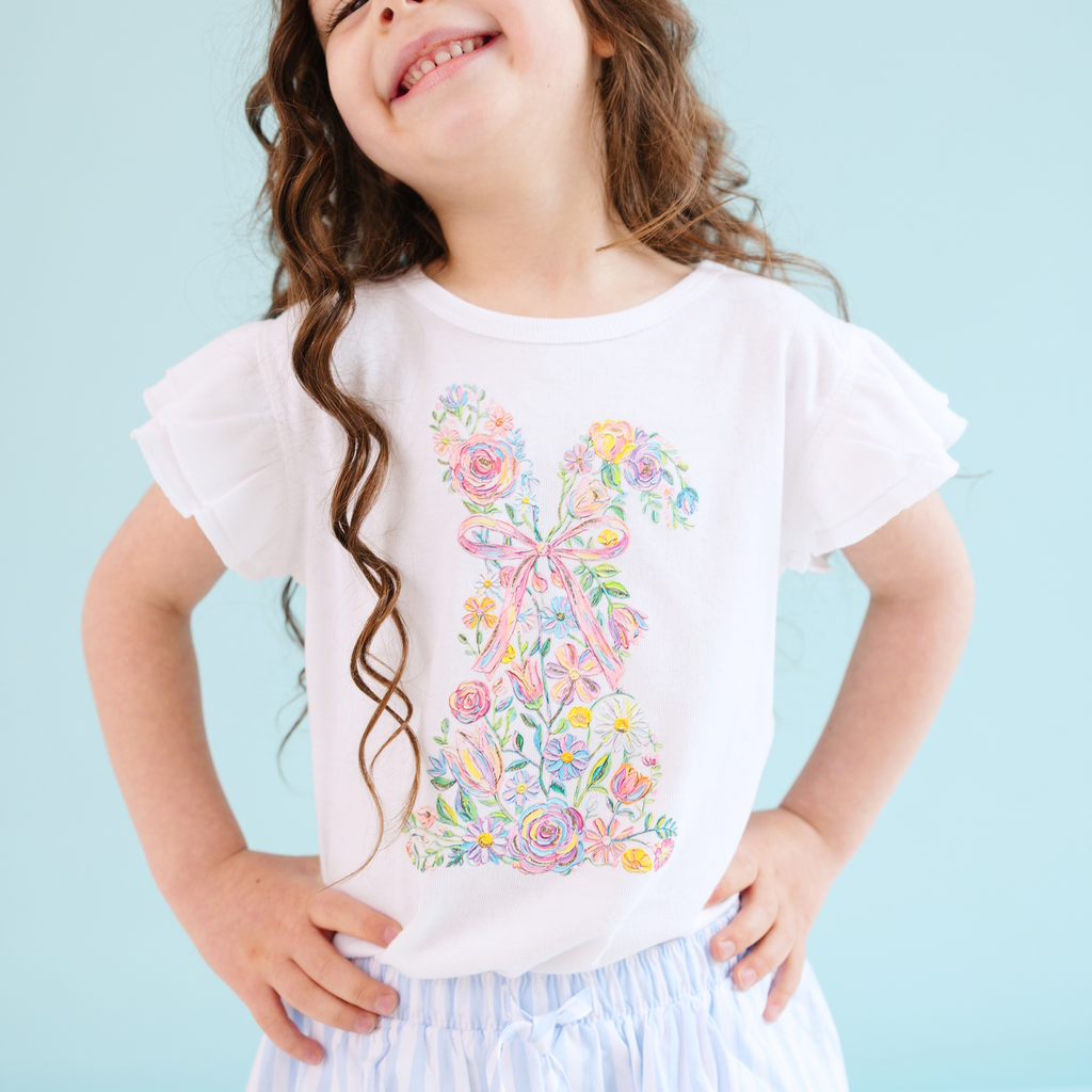 Floral Funny Coquette Flutter Sleeve