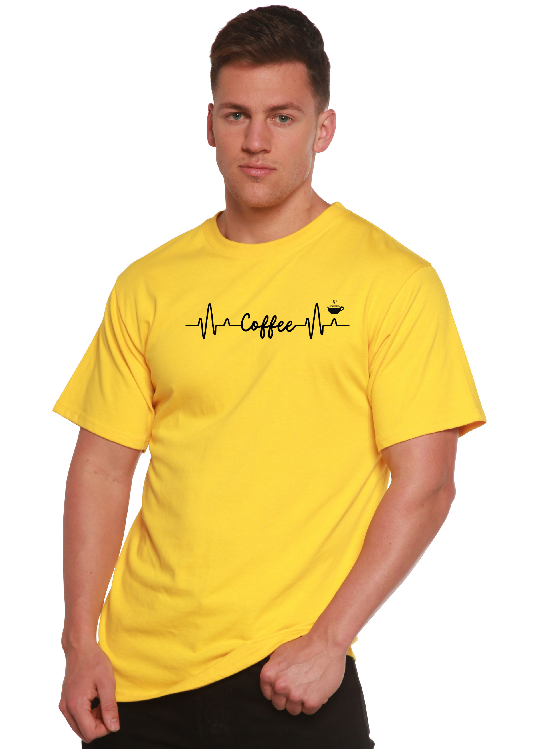 Heartbeat Coffee Unisex Bamboo/Cotton Graphic T-Shirt