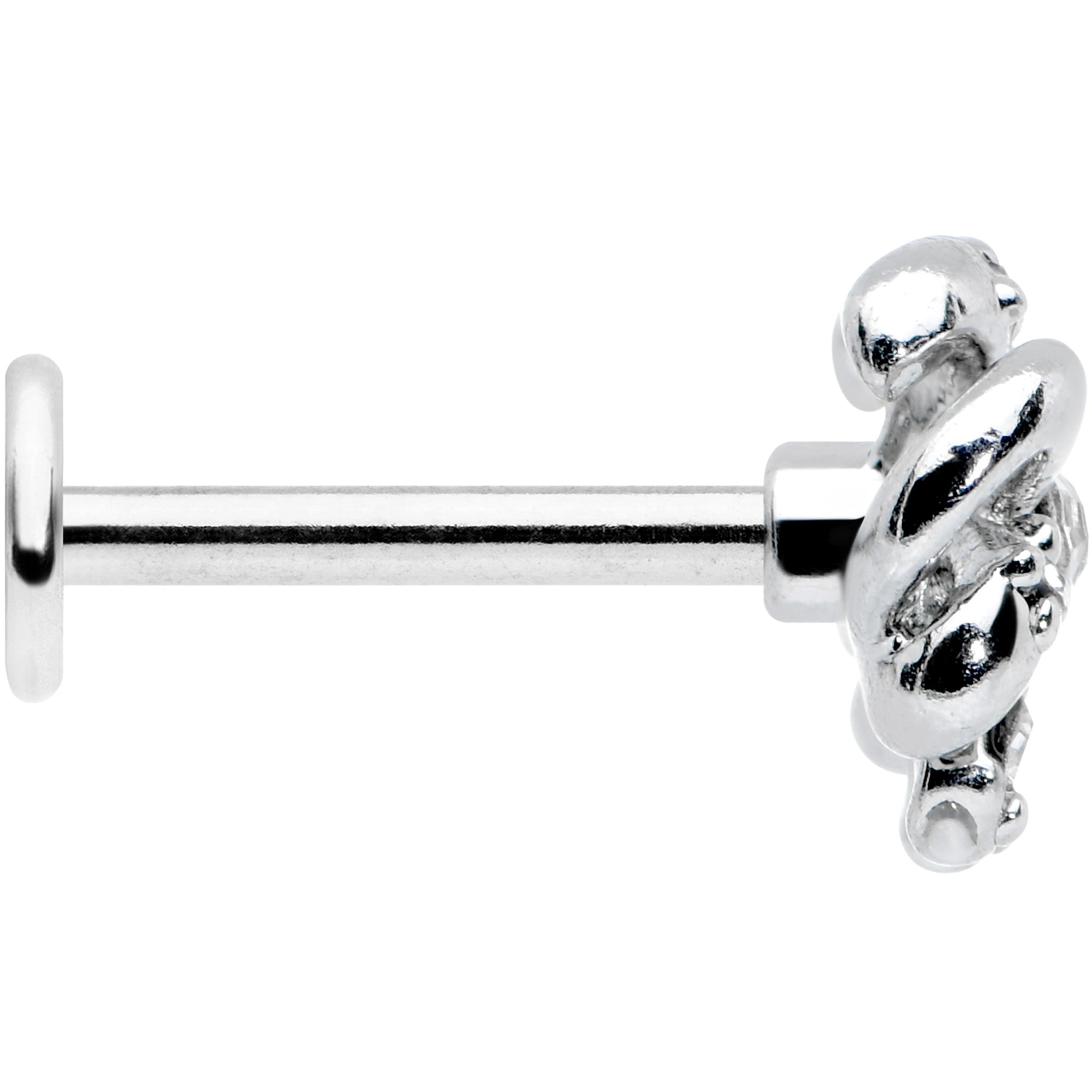 16G 5/16 Clear Gem Looping Bow Labret Monroe Tragus