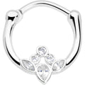 16G 3/8 Clear Gem Classic Cluster Septum Clicker