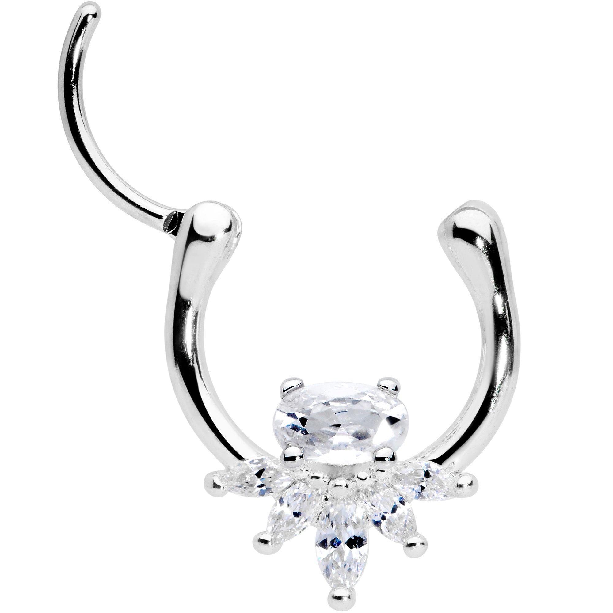 18G 3/8 Clear Gem Spray Cartilage Clicker