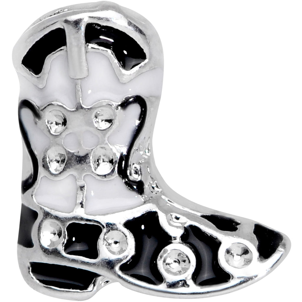16G 1/4 Western Cowboy Boot Cartilage Tragus Earring